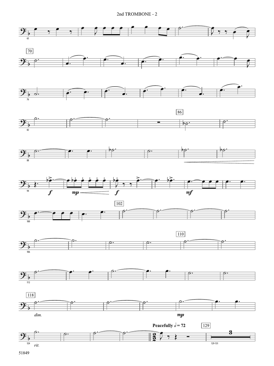 Hope Glowing in the Sky: 2nd Trombone Trombone - Digital Sheet Music page 2