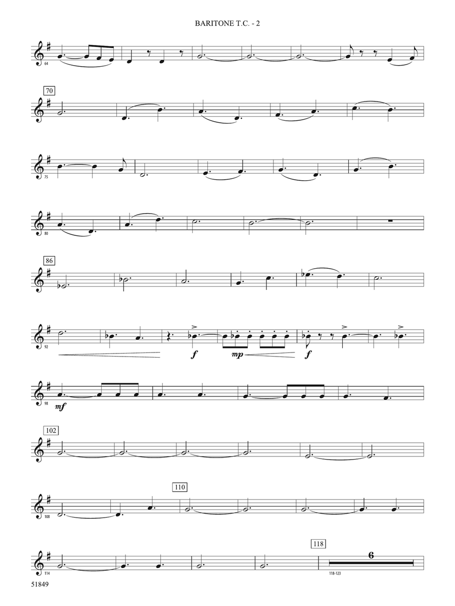 Hope Glowing in the Sky: Baritone T.C. Baritone Horn TC - Digital Sheet Music page 2
