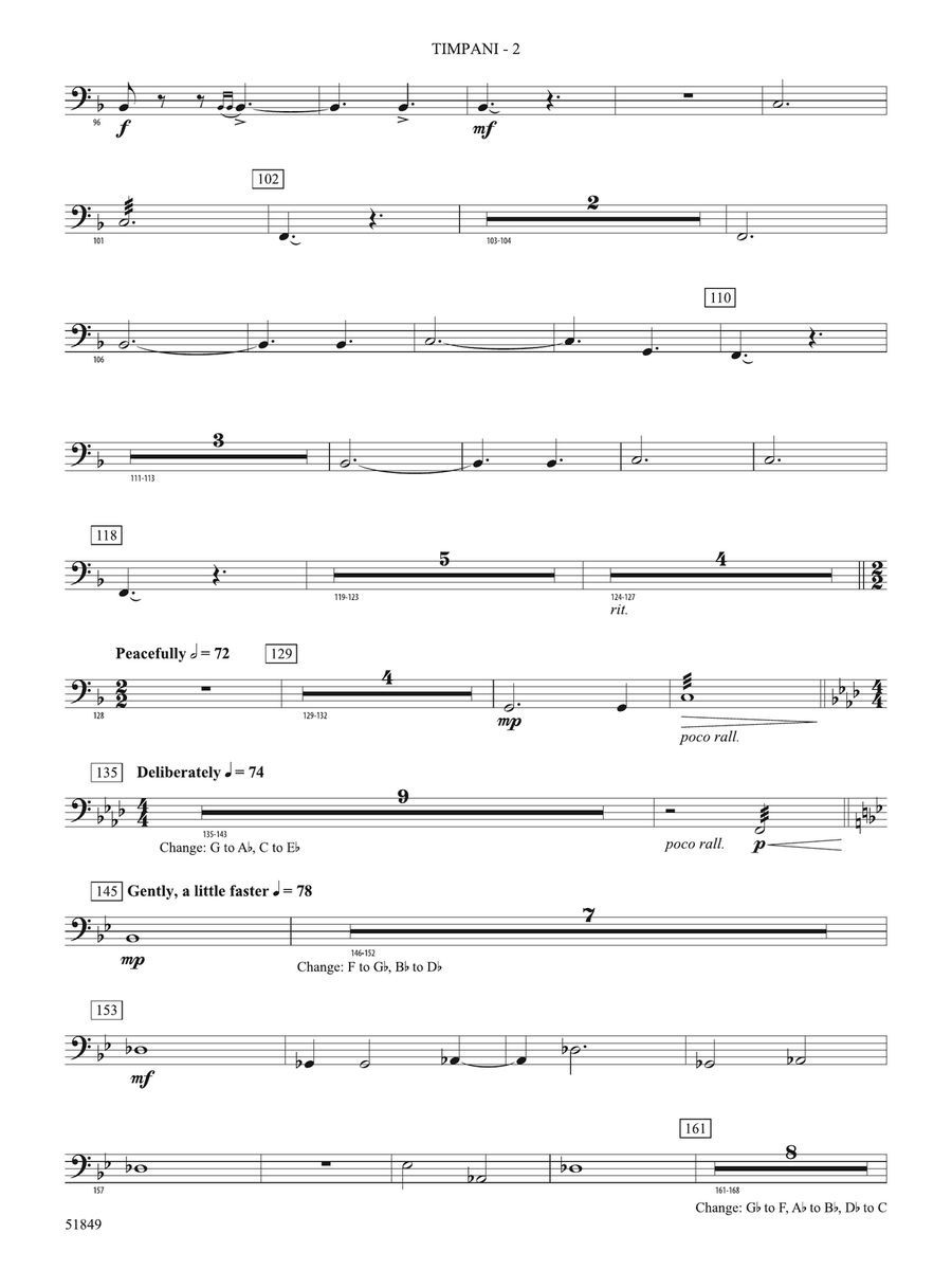 Hope Glowing in the Sky: Timpani Percussion - Digital Sheet Music page 2