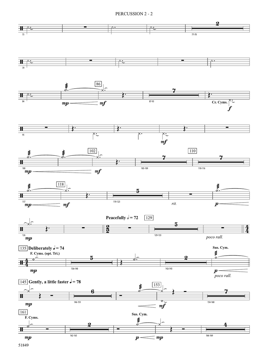 Hope Glowing in the Sky: 2nd Percussion Percussion - Digital Sheet Music page 2