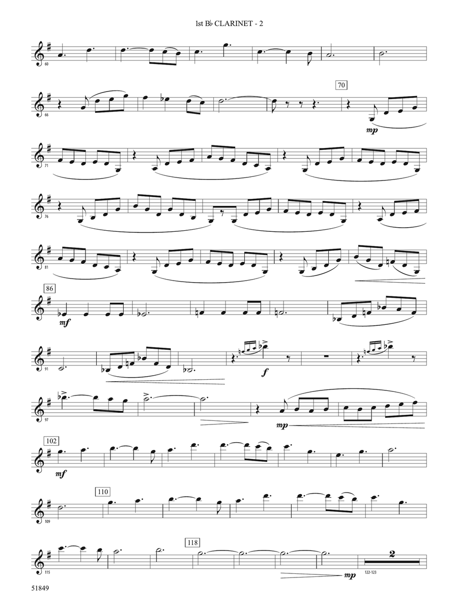 Hope Glowing in the Sky: 1st B-flat Clarinet B-Flat Clarinet - Digital Sheet Music page 2
