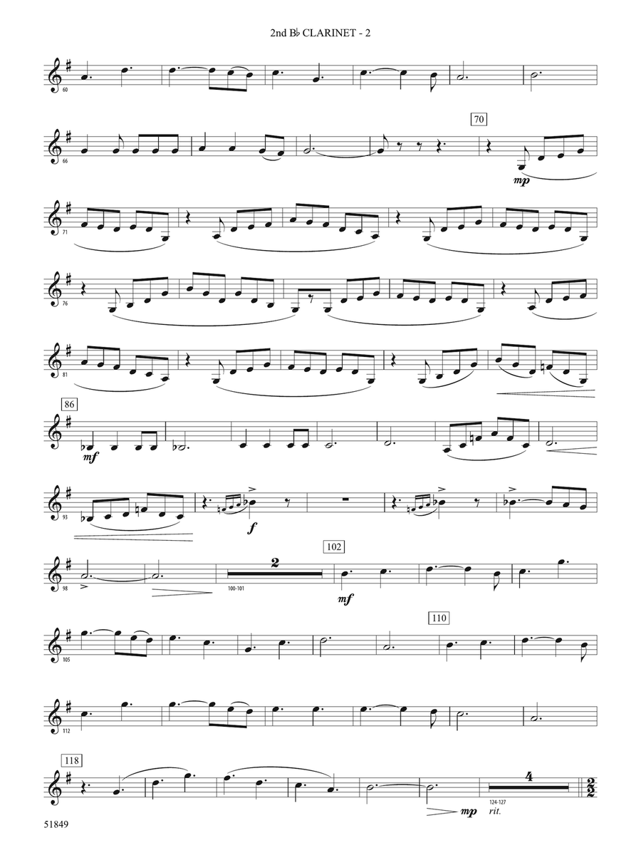 Hope Glowing in the Sky: 2nd B-flat Clarinet B-Flat Clarinet - Digital Sheet Music page 2