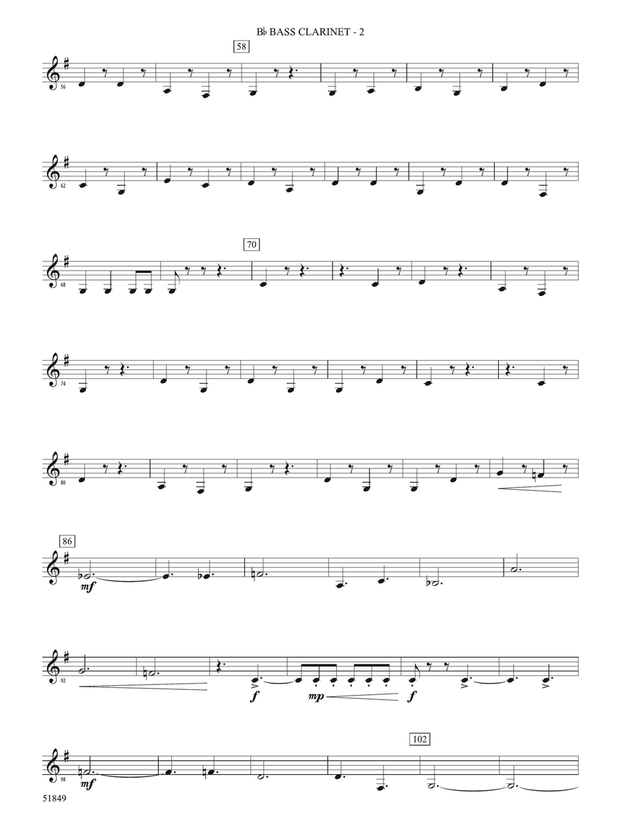 Hope Glowing in the Sky: B-flat Bass Clarinet Bass Clarinet - Digital Sheet Music page 2