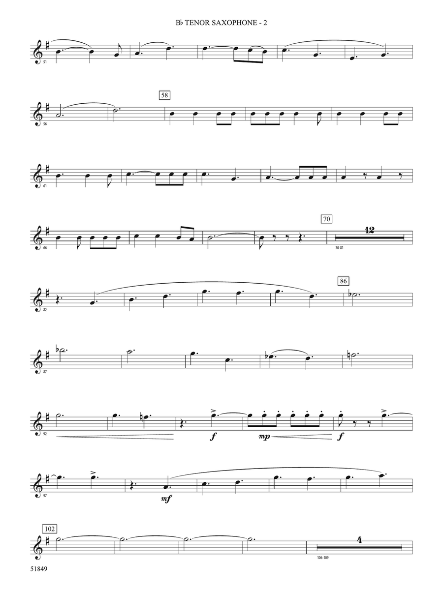 Hope Glowing in the Sky: B-flat Tenor Saxophone Tenor Saxophone - Digital Sheet Music page 2