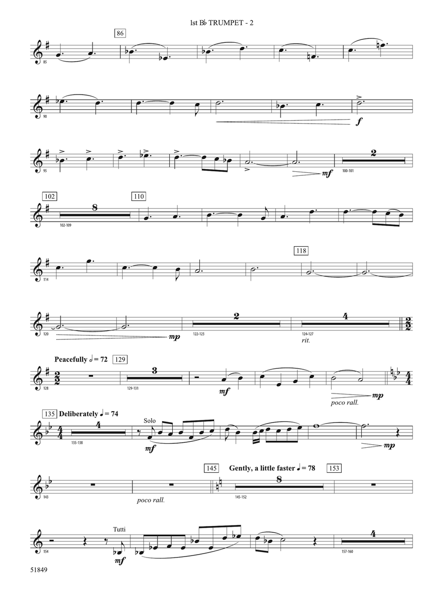 Hope Glowing in the Sky: 1st B-flat Trumpet B-Flat Trumpet - Digital Sheet Music page 2