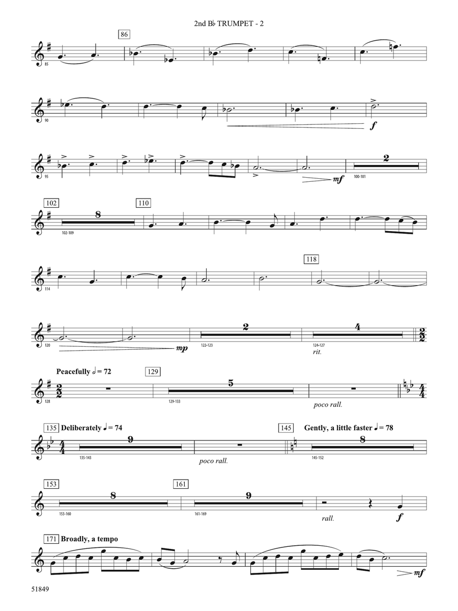 Hope Glowing in the Sky: 2nd B-flat Trumpet B-Flat Trumpet - Digital Sheet Music page 2