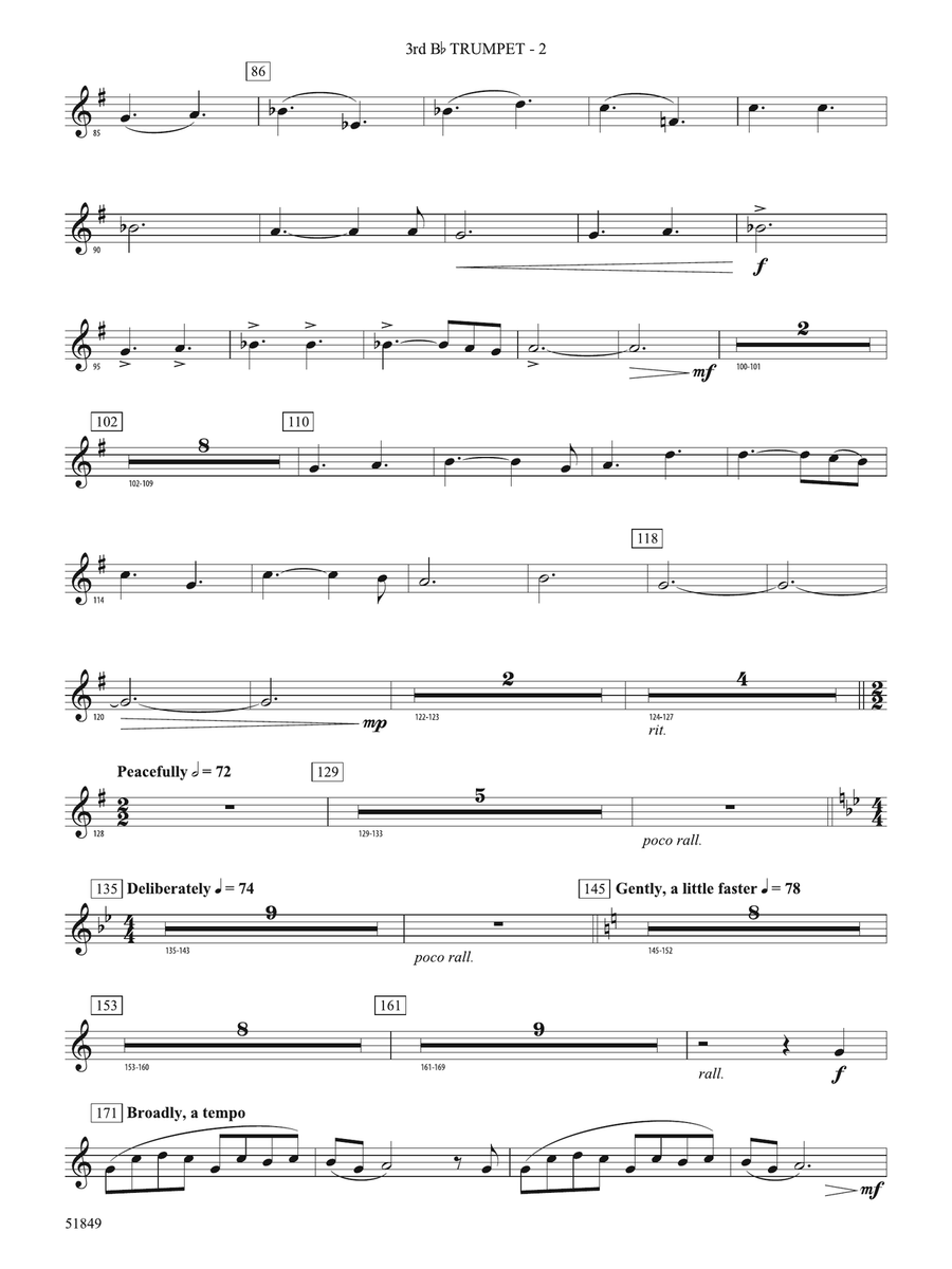 Hope Glowing in the Sky: 3rd B-flat Trumpet B-Flat Trumpet - Digital Sheet Music page 2
