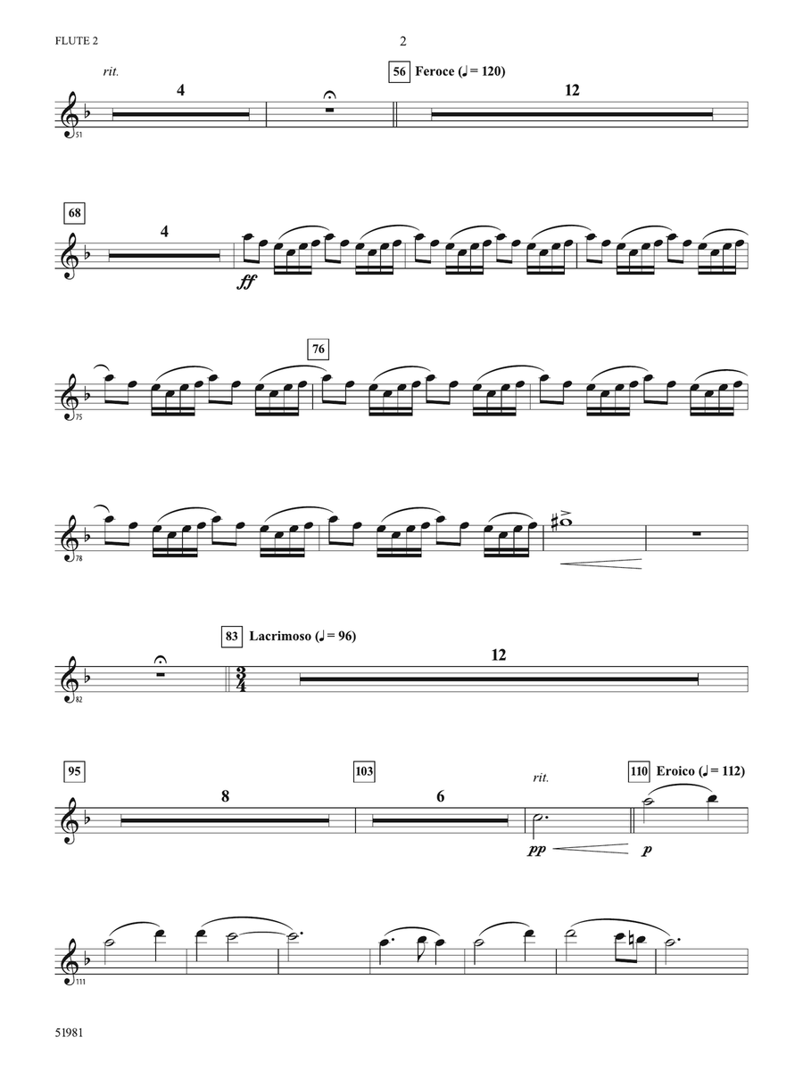 The Iliad: 2nd Flute Flute - Digital Sheet Music page 2