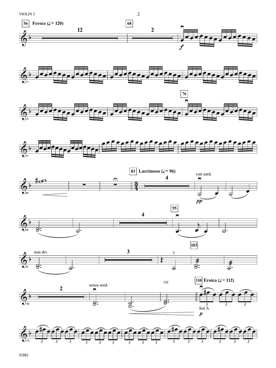The Iliad: 2nd Violin Violin - Digital Sheet Music page 2