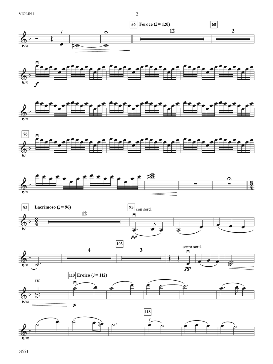 The Iliad: 1st Violin Violin - Digital Sheet Music page 2