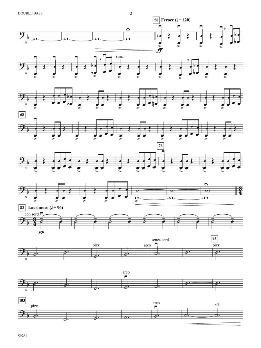 The Iliad: String Bass Double Bass - Digital Sheet Music page 2