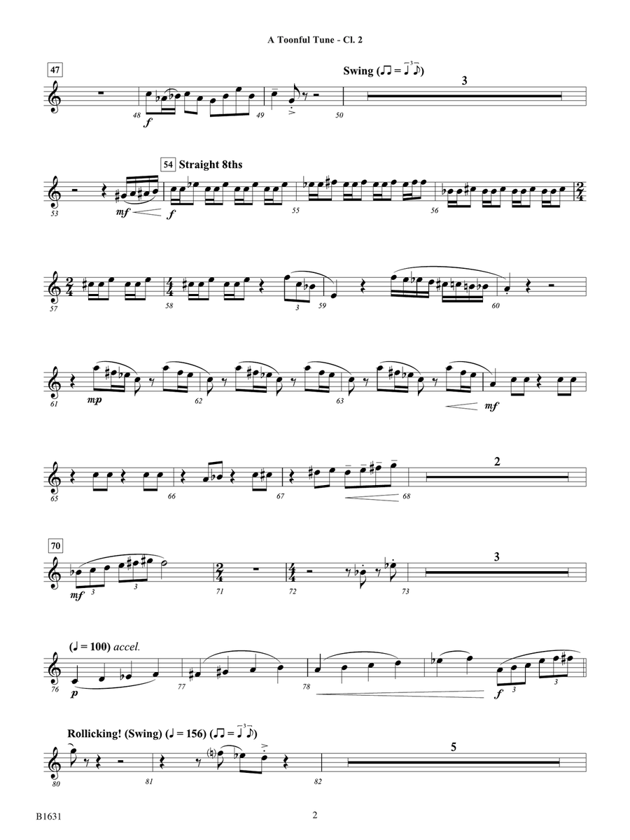 A Toonful Tune: B-flat Clarinet 2 B-Flat Clarinet - Digital Sheet Music page 2