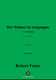 R. Franz-Der Schnee ist zergangen,in C Major