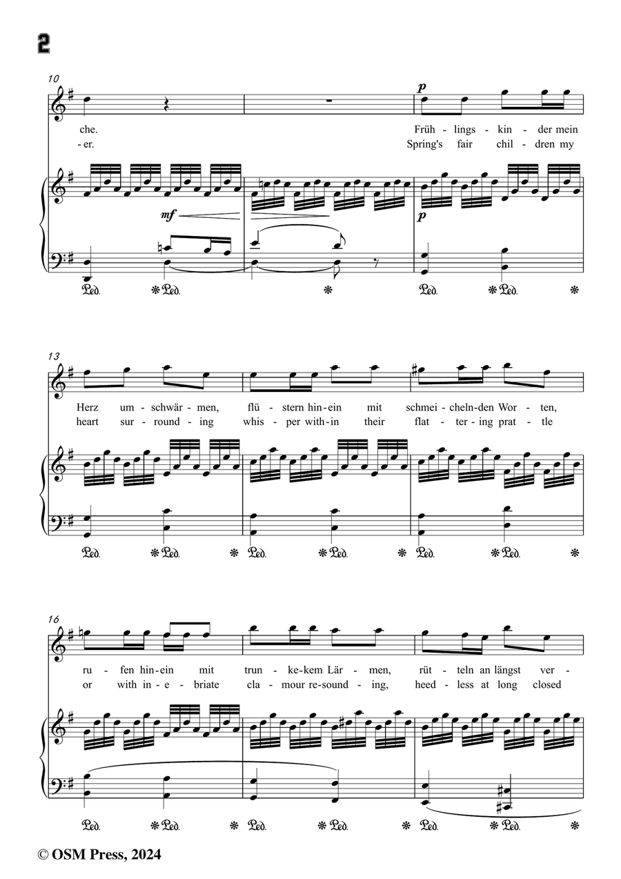 R. Franz-Fruhlingskinder im bunten Gedränge,in G Major by Robert Franz Piano, Vocal - Digital Sheet Music page 4