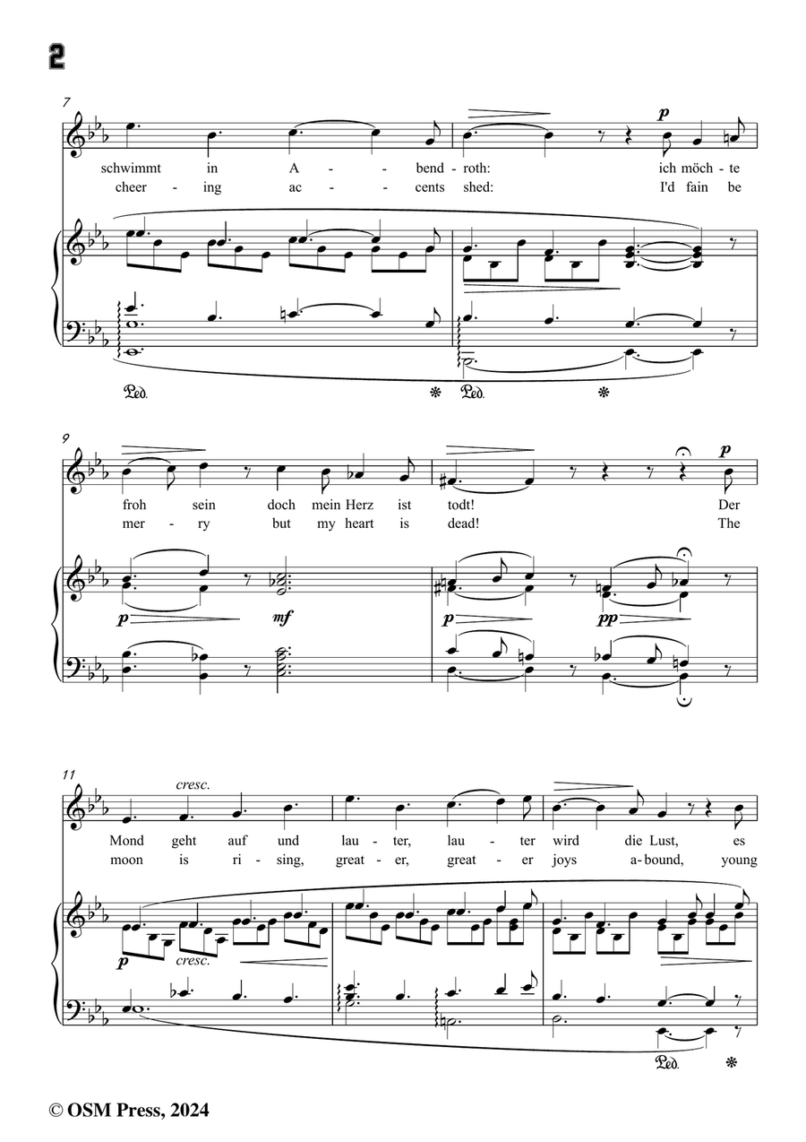 R. Franz-Wasserfahrt,in E flat Major by Robert Franz Piano, Vocal - Digital Sheet Music page 4