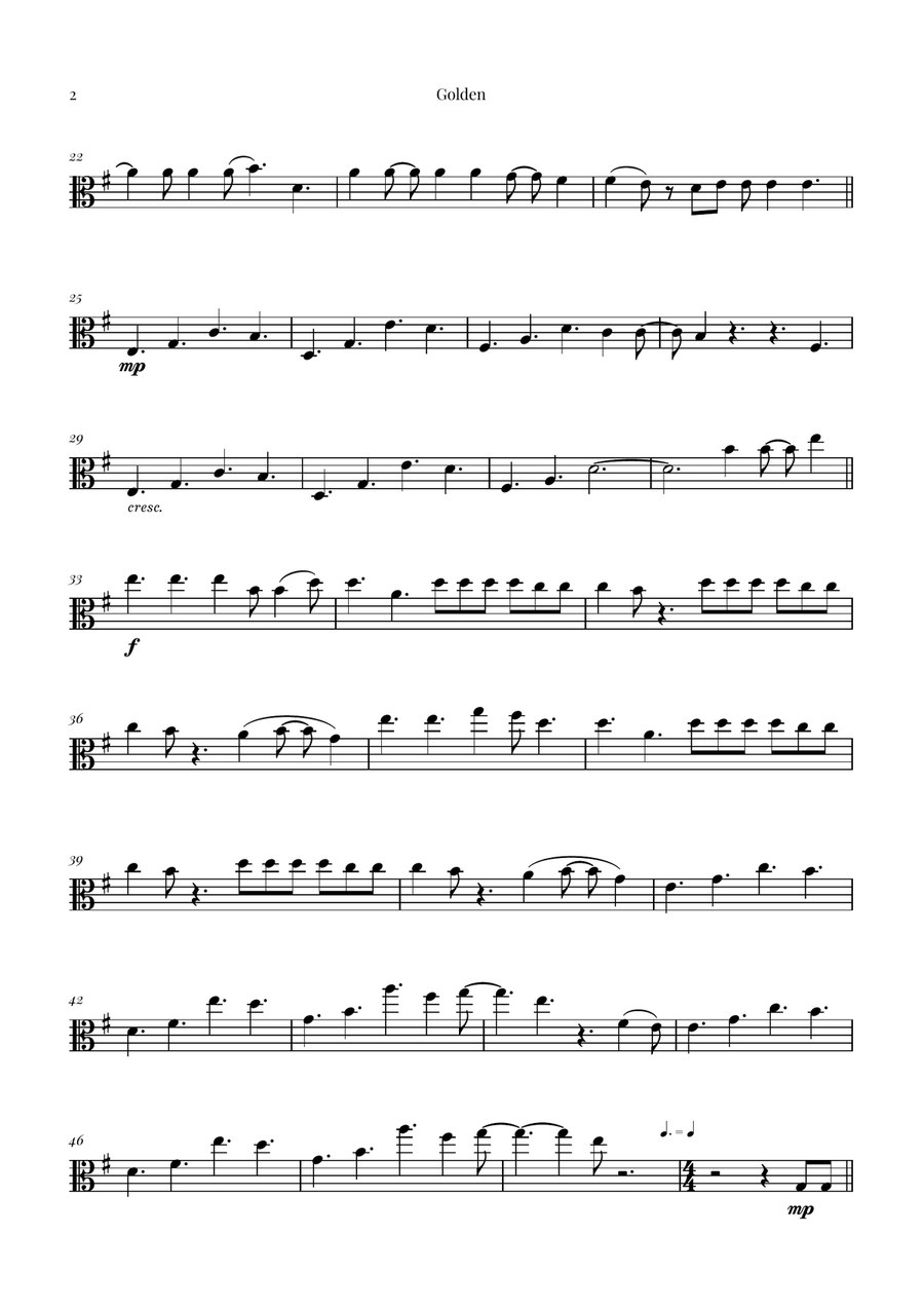 Golden Viola Solo scores gallery preview page 2