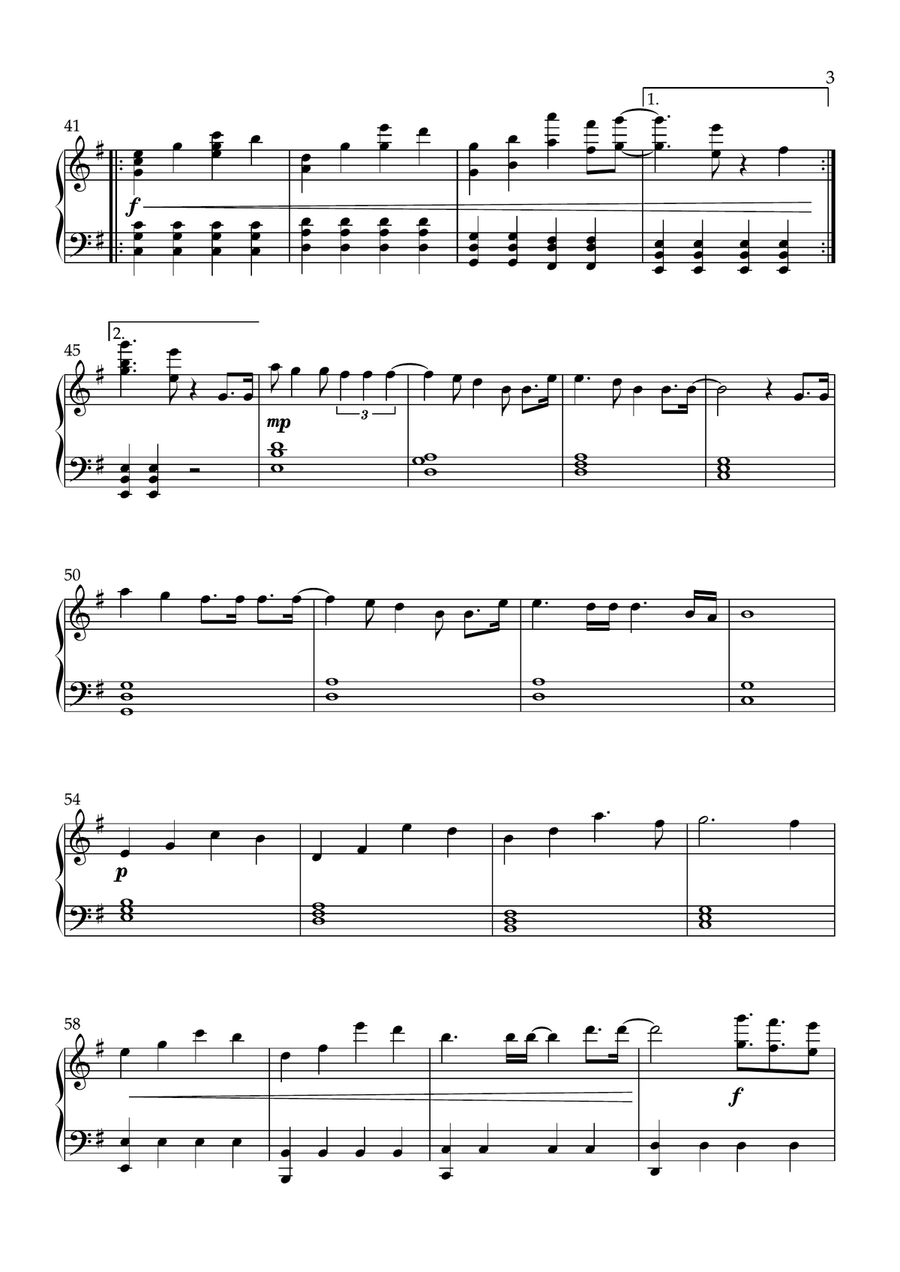 Golden Piano Solo - Digital Sheet Music page 3
