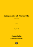 Gernsheim-Dein gedenk' ich Margaretha,in F Major