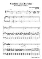 C. W. Gluck-Che farò senza Euridice,in B Major Piano, Vocal scores gallery preview page 3
