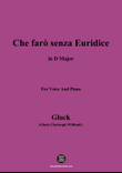 C. W. Gluck-Che farò senza Euridice,in D Major