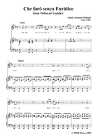 C. W. Gluck-Che farò senza Euridice,in D Major Piano, Vocal scores gallery preview page 3