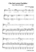 C. W. Gluck-Che farò senza Euridice,in D flat Major Piano, Vocal scores gallery preview page 3