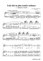 C. W. Gluck-Unis dès la plus tendre enfance,in D Major Piano, Vocal scores gallery preview page 3