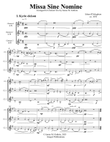 Ockeghem: Missa Sine Nomine a3 for Clarinet Trio