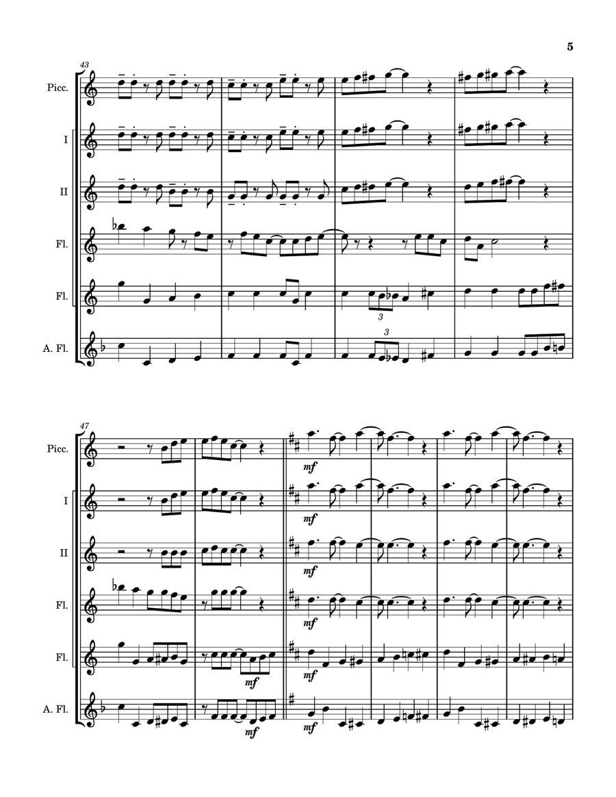 Good Day Sunshine by The Beatles Woodwind Quintet - Digital Sheet Music page 6