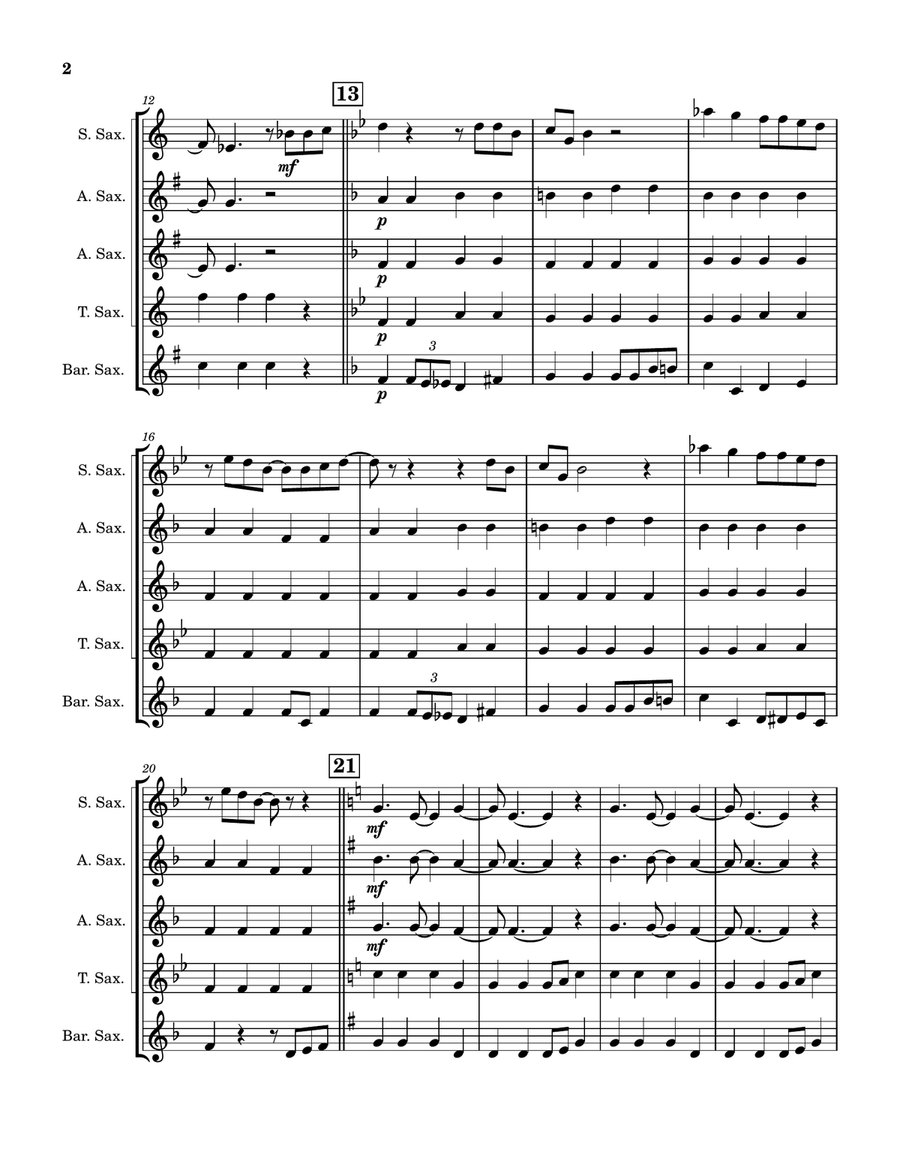 Good Day Sunshine by The Beatles Saxophone Quintet - Digital Sheet Music page 3