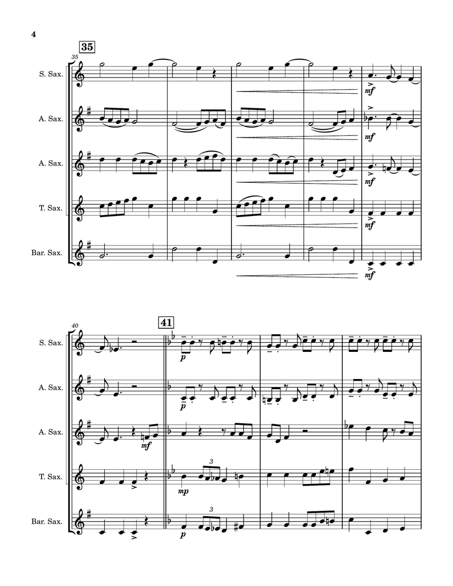 Good Day Sunshine by The Beatles Saxophone Quintet - Digital Sheet Music page 5