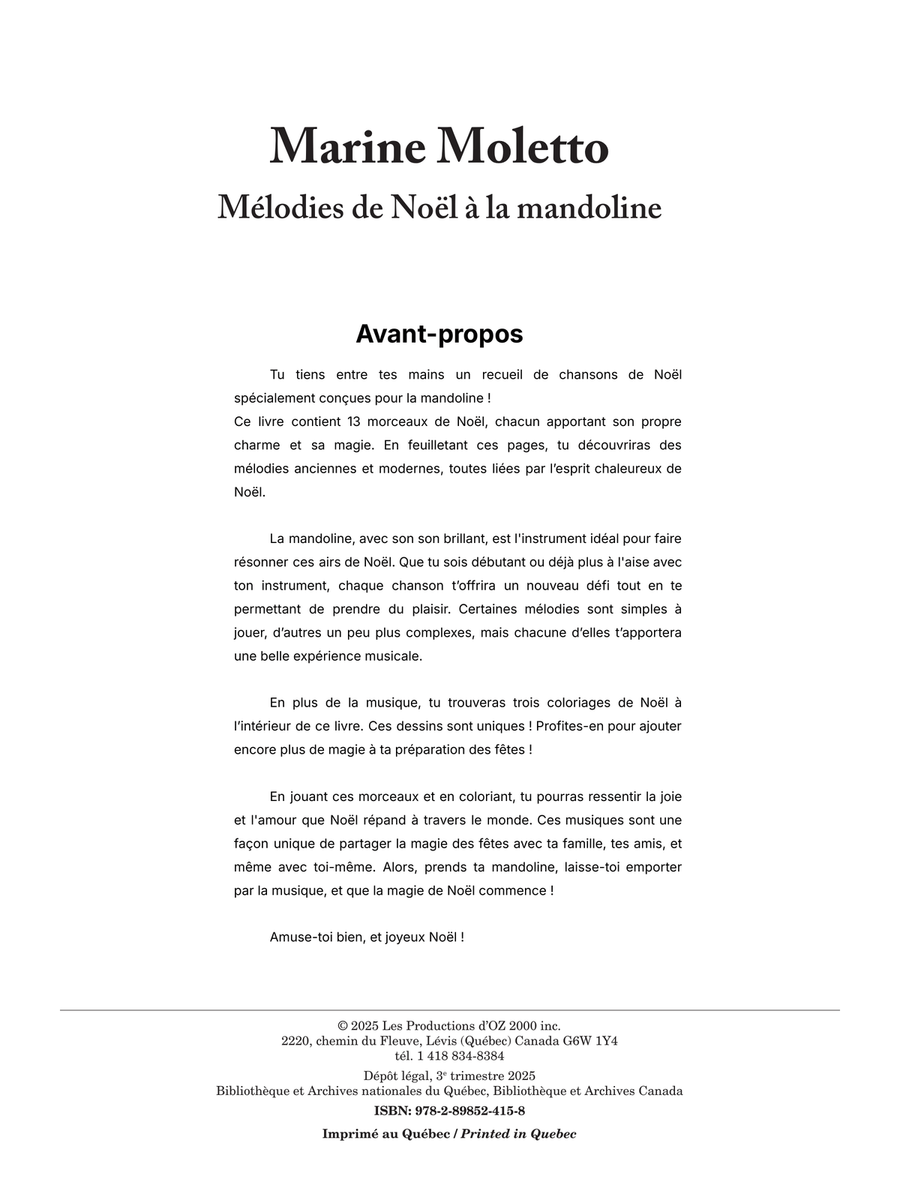 Mélodies de Noël à la mandoline by Various Mandolin - Digital Sheet Music page 2