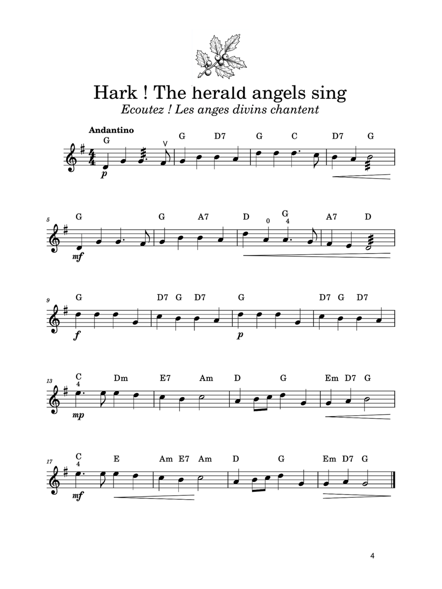 Mélodies de Noël à la mandoline by Various Mandolin - Digital Sheet Music page 5