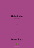 Liszt-Hohe Liebe,in D Major