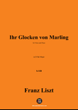 Liszt-Ihr Glocken von Marling,in D flat Major