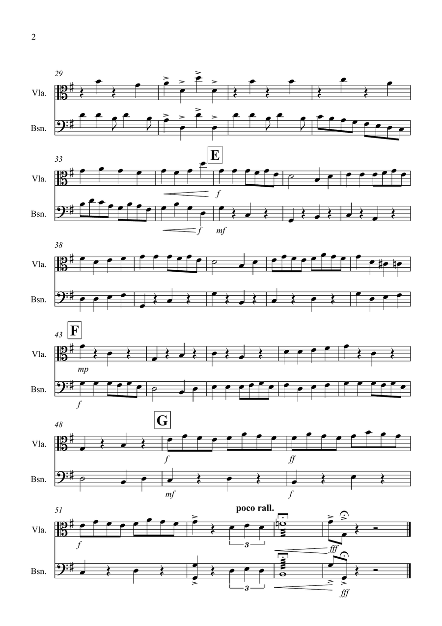 Tea Cup Jig! for Viola and Bassoon Duet by David Burndrett Bassoon - Digital Sheet Music page 2