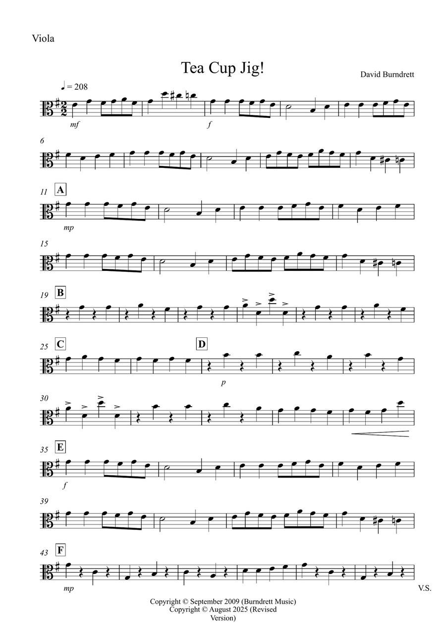 Tea Cup Jig! for Viola and Bassoon Duet by David Burndrett Bassoon - Digital Sheet Music page 3