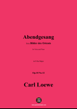 C. Loewe-Abendgesang,in E flat Major
