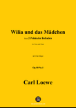 C. Loewe-Wilia und das Madchen,in B flat Major