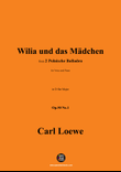 C. Loewe-Wilia und das Madchen,in D flat Major