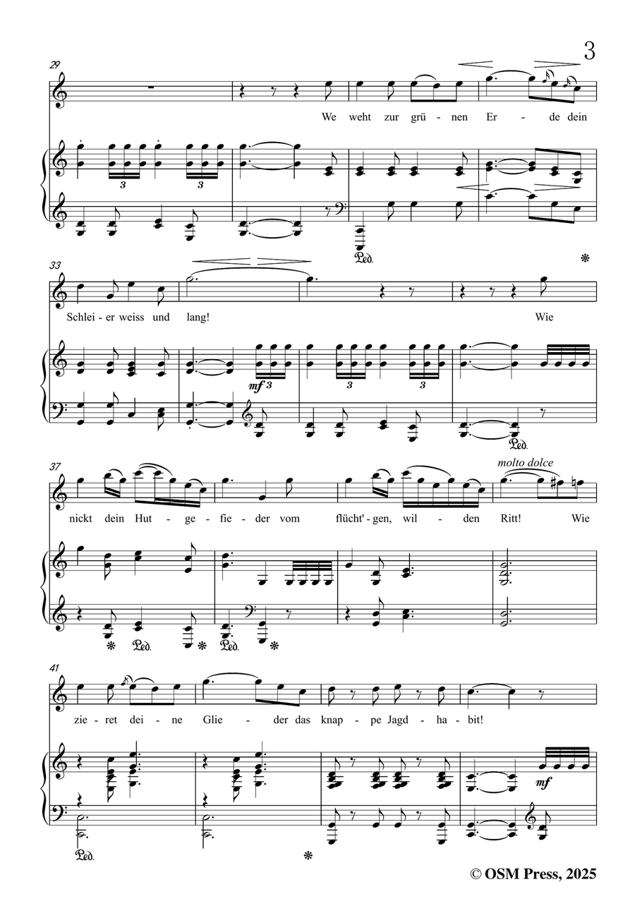 C. Loewe-Der Edelfalk,in C Major by Carl Loewe Piano, Vocal - Digital Sheet Music page 5