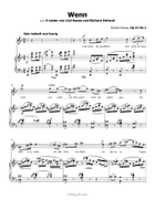 Wenn, by Richard Strauss, Op.31 No.2, in F Major Piano, Vocal scores gallery preview page 3