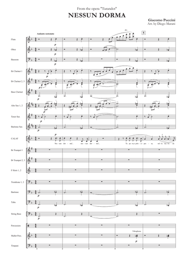 Nessun Dorma for Concert Band