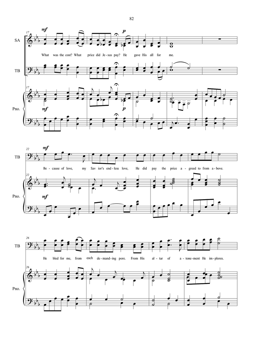 Altar of Atonement, sacred music for SATB choir 4-Part - Digital Sheet Music page 3