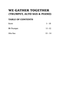 We Gather Together (Trio for Trumpet, Alto Sax and Piano) Small Ensemble scores gallery preview page 4