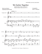 We Gather Together (Trio for Trumpet, Alto Sax and Piano) Small Ensemble scores gallery preview page 5