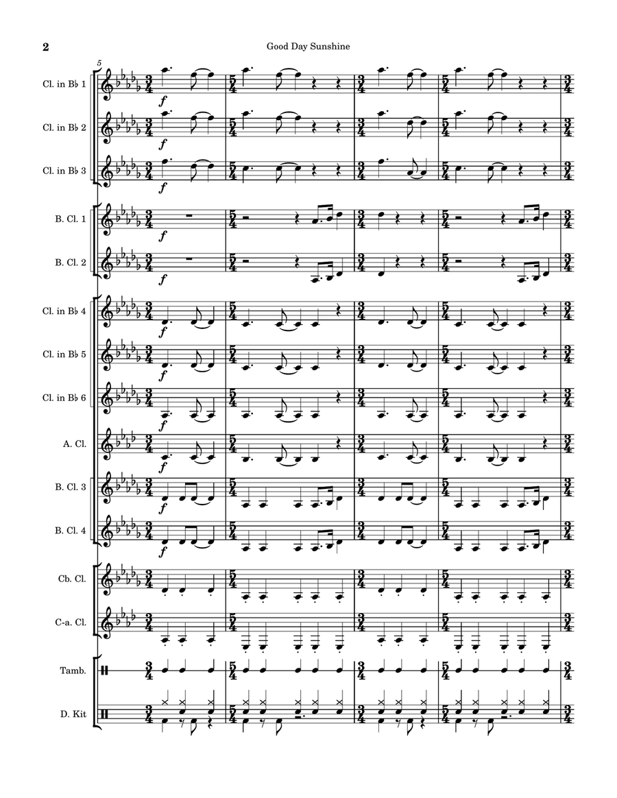 Good Day Sunshine by The Beatles Woodwind Ensemble - Digital Sheet Music page 2