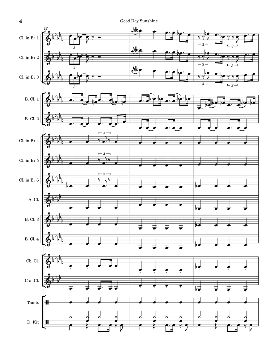 Good Day Sunshine by The Beatles Woodwind Ensemble - Digital Sheet Music page 4