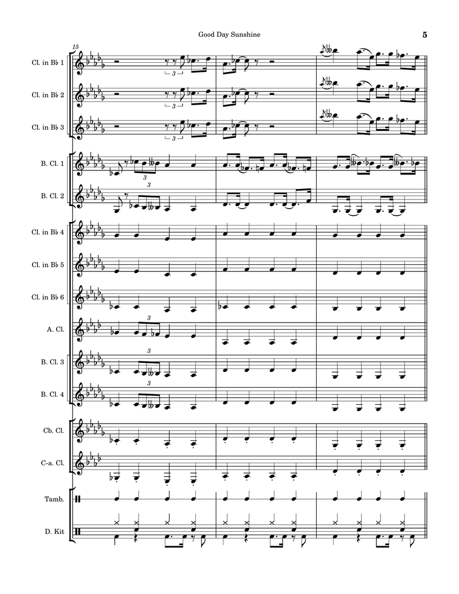 Good Day Sunshine by The Beatles Woodwind Ensemble - Digital Sheet Music page 5