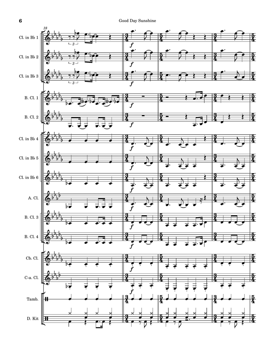 Good Day Sunshine by The Beatles Woodwind Ensemble - Digital Sheet Music page 6